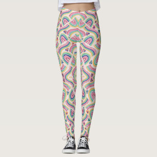 Collants colorés avec un arc-en-ciel abstrait et a