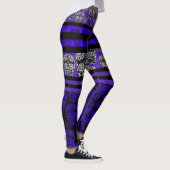 Collants Crâne Sucre Rayure Bleue (Droite)
