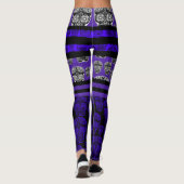 Collants Crâne Sucre Rayure Bleue (Dos)