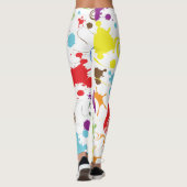 Collants d'art à éclaboussures de peinture arc-en- (Dos)