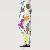 Collants d'art à éclaboussures de peinture arc-en- (Gauche)
