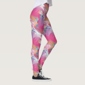 Collants d'art à impression de coup de pinceau bru (Droite)