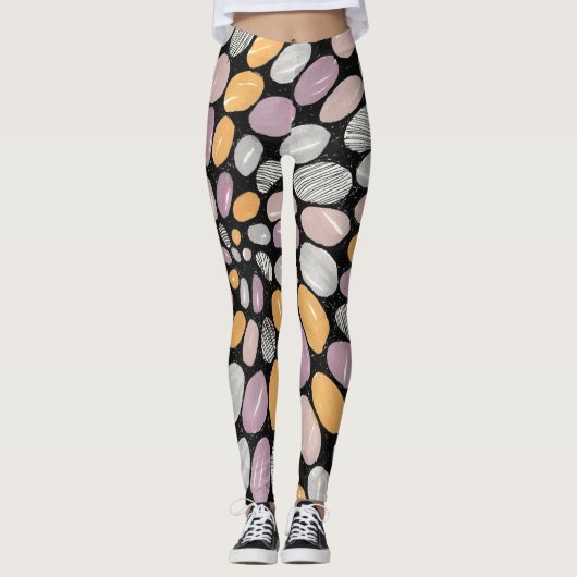 Collants d'art abstrait dessinés à la main (Devant)