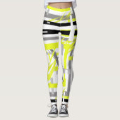Collants de couleur pastel jaune gris Art Abstrait (Devant)