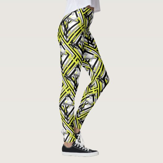 Collants de couleur pastel jaune gris Art Abstrait (Droite)