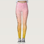 Collants de fête à paillettes rose or jaune (Devant)