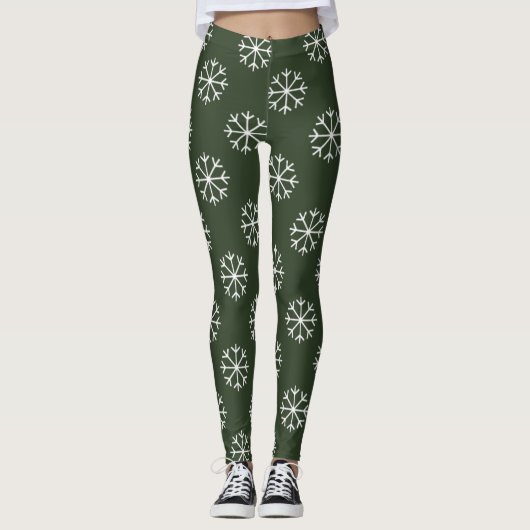 Collants de fête de Noël avec motif de flocon de n (Devant)