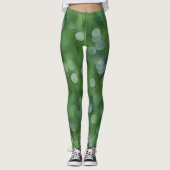 Collants de jambes d'art vert avec bulles vertes (Devant)