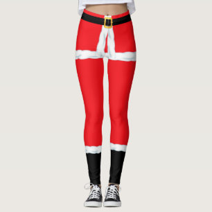 Collants de lutin rouge de Noël Père Noël