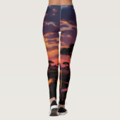 Collants de majesté du coucher de soleil africain (Dos)