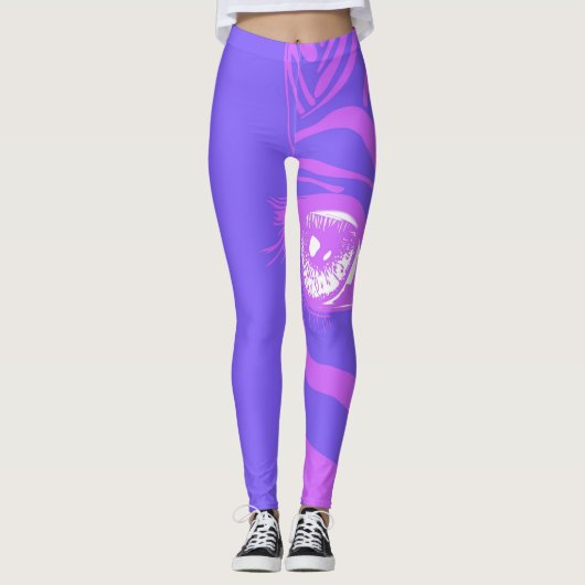 Collants de mode à motif zèbre néon (Devant)