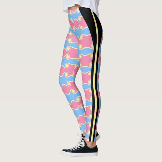 Collants de mode vagues tourbillonnantes abstraite (Gauche)