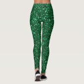 Collants de Noël à paillettes vertes (Dos)