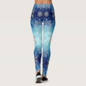 Collants de Noël Flocon de Neige Bleu (Dos)