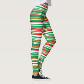 Collants de Noël rayés avec impression intégrale (Droite)