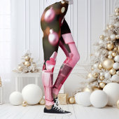 Collants de Noël rose vif