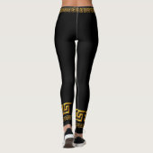 Collants de sport à clé grecque dorée (Dos)