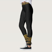 Collants de sport à clé grecque dorée (Gauche)