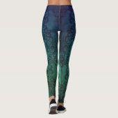 Collants de style boho damassé Aquamarine Dreams (Dos)