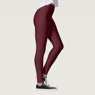 Collants de style premium aspect velours bordeaux