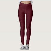 Collants de style premium aspect velours bordeaux (Devant)
