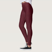 Collants de style premium aspect velours bordeaux (Gauche)