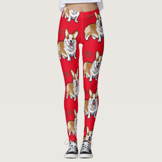 Collants dessin animé chien Corgi