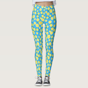 Collants d'été bleus à tranche de citron frais
