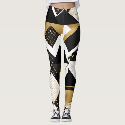 collants diamants de noël abstraits (Devant)