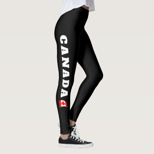 Collants Drapeau Canadien - Femme Collants Feuille (Droite)