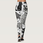 Collants drôles à motif de chat noir et blanc (Dos)