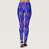 Collants Éblouissants Rouge, Blanc Et Bleu (Dos)