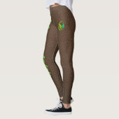 Collants élégants à texture de cuir terreuse (Gauche)