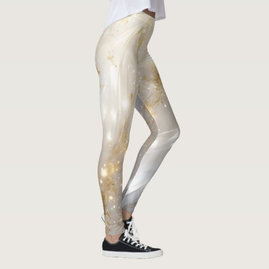 Collants élégants en marbre floral or (Droite)