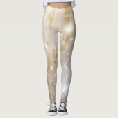 Collants élégants en marbre floral or (Devant)