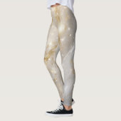Collants élégants en marbre floral or (Gauche)
