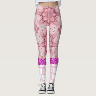 Collants en brique rose mauve floral