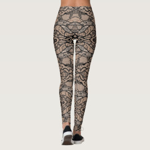 Collants en fausse dentelle noire