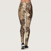 Collants en peau de serpent marron (Dos)