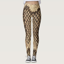 Collants en peau de serpent marron
