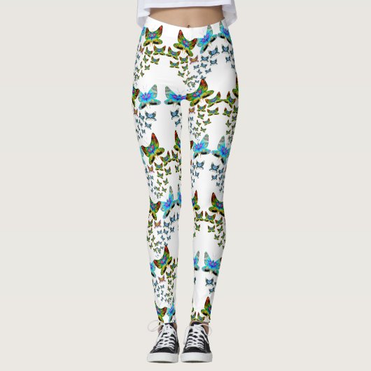 Collants Essaim de Papillons Prismatiques (Devant)