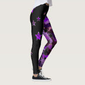 Collants étoile camouflage noir et violet (Droite)
