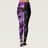 Collants étoile camouflage noir et violet (Dos)
