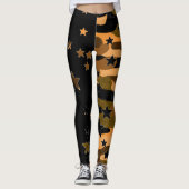 Collants étoile noir et camouflage (Devant)