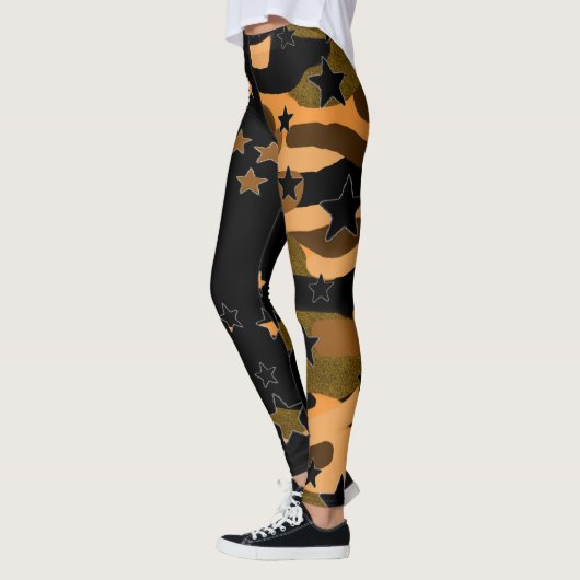 Collants étoile noir et camouflage (Gauche)