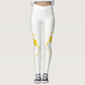 Collants Étoiles Blanches Jaunes (Devant)