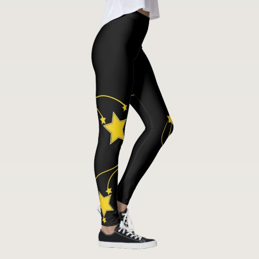 Collants Étoiles Noires Jaunes (Droite)
