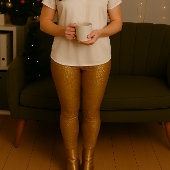 Collants festifs de fêtes/Gold Glitter