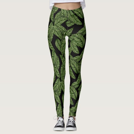 collants feuilles de jungle (Devant)