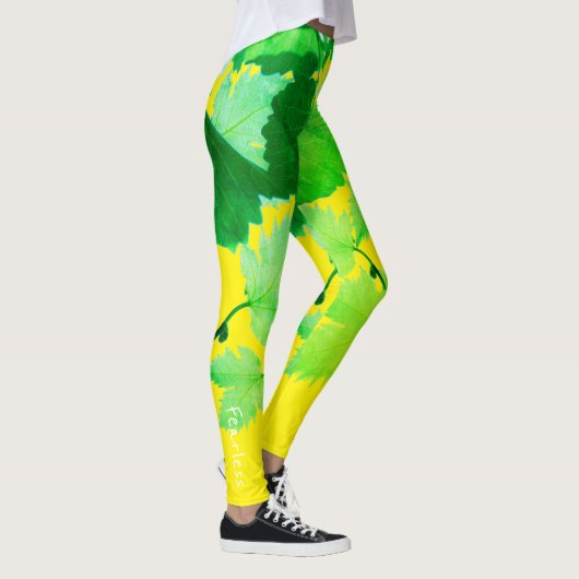 Collants Feuilles de Vigne Vertes Rêveuses (Droite)